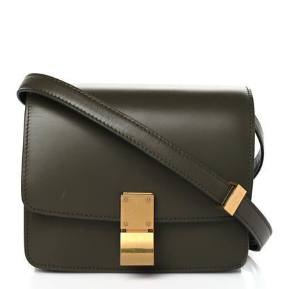 Celine Box Calfskin Small Classic Box Flap Bag Dark Olive 1 of 8
