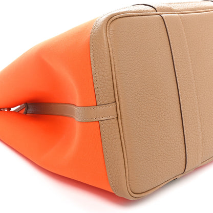 Hermes Toile Militaire Vache Country Garden Party 36 MM Orange Chai 9 of 10