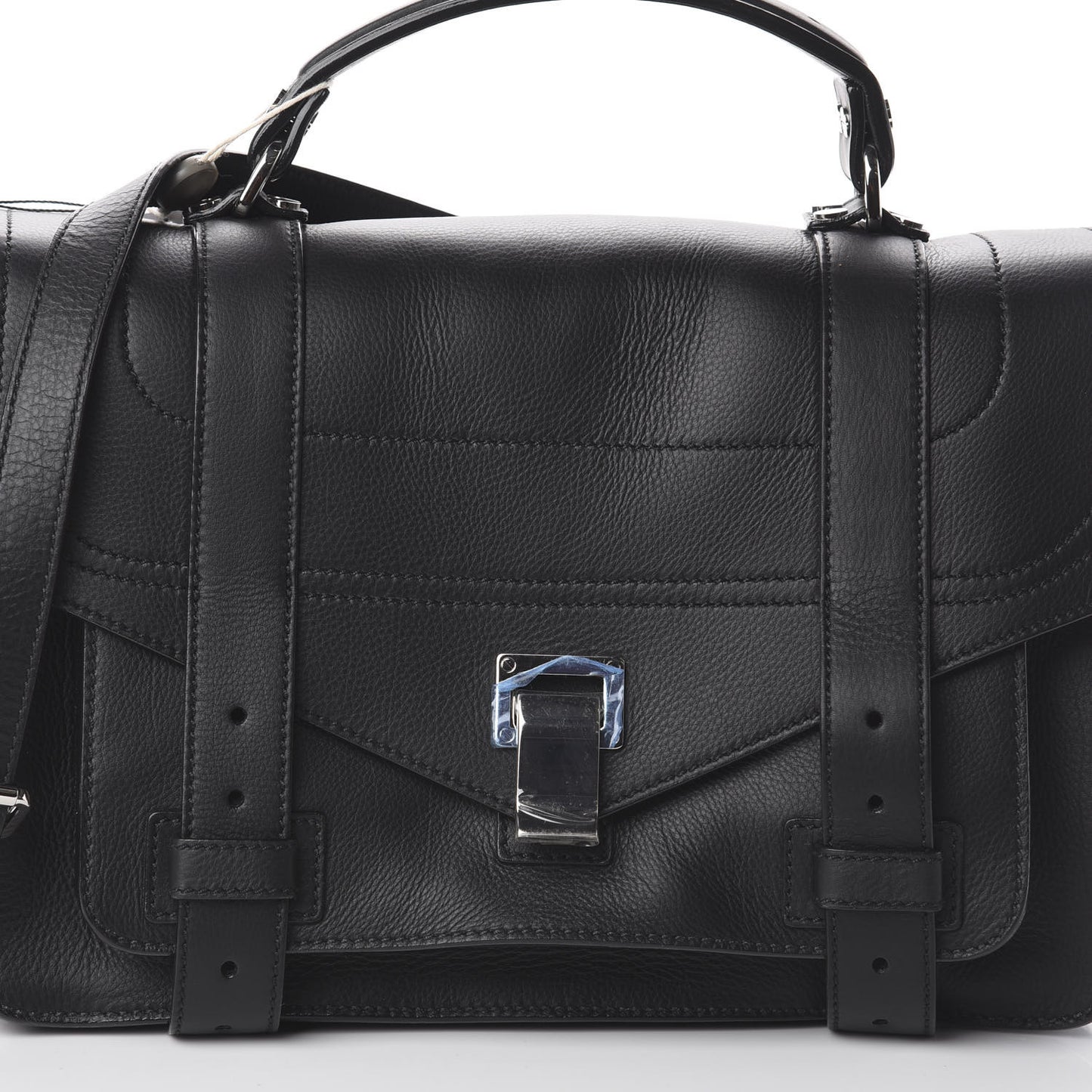 Grained Calfskin Medium PS1 Plus Satchel Black
