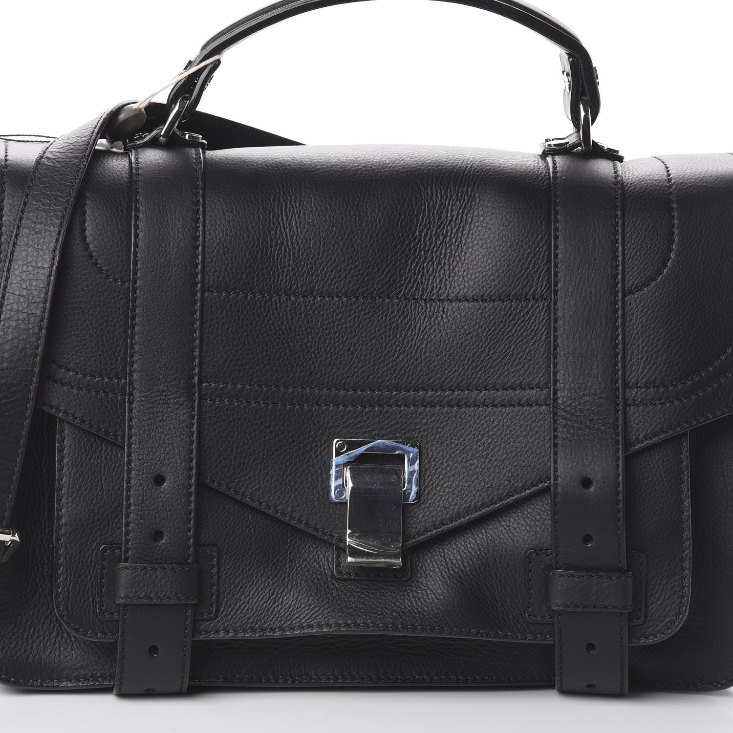 Proenza Schouler Grained Calfskin Medium PS1 Plus Satchel Black 8 of 8