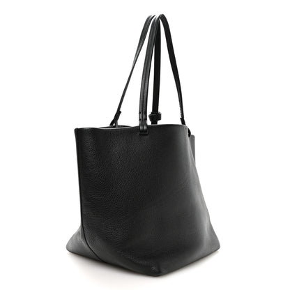 The Row Grained Calfskin Park Tote Three Black 3 of 11