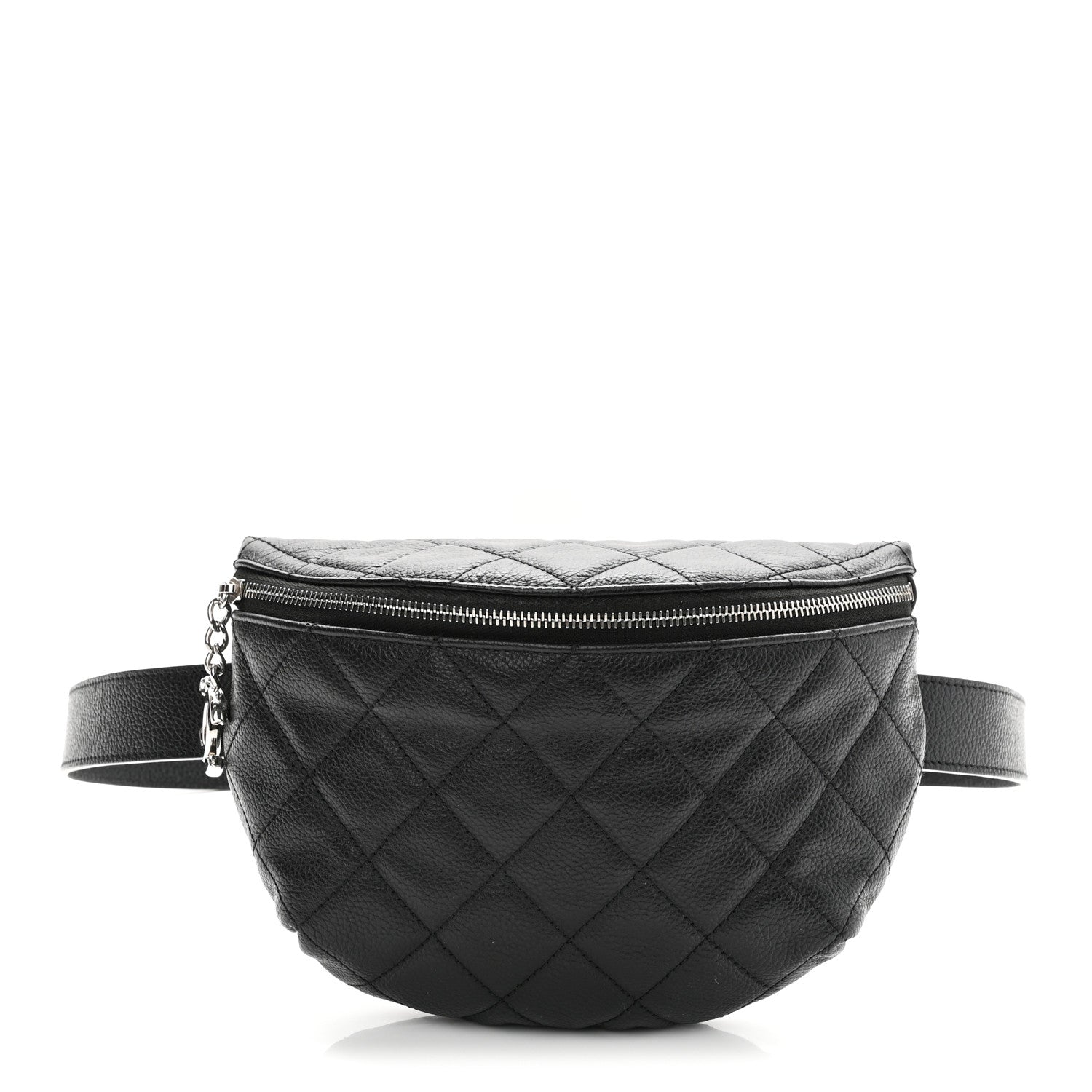 Chanel Grained Calfskin Quilted Waist Belt Bag Black 1 of 10