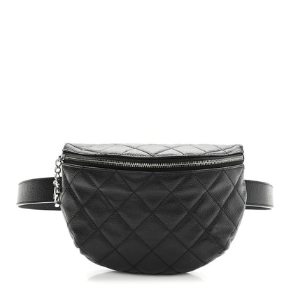 Chanel Grained Calfskin Quilted Waist Belt Bag Black 1 of 10