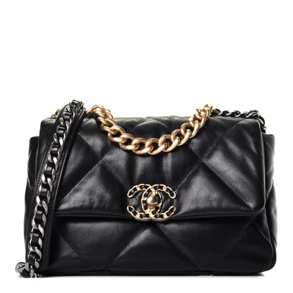 Chanel Goatskin Quilted Medium Chanel 19 Flap Black 1 of 11