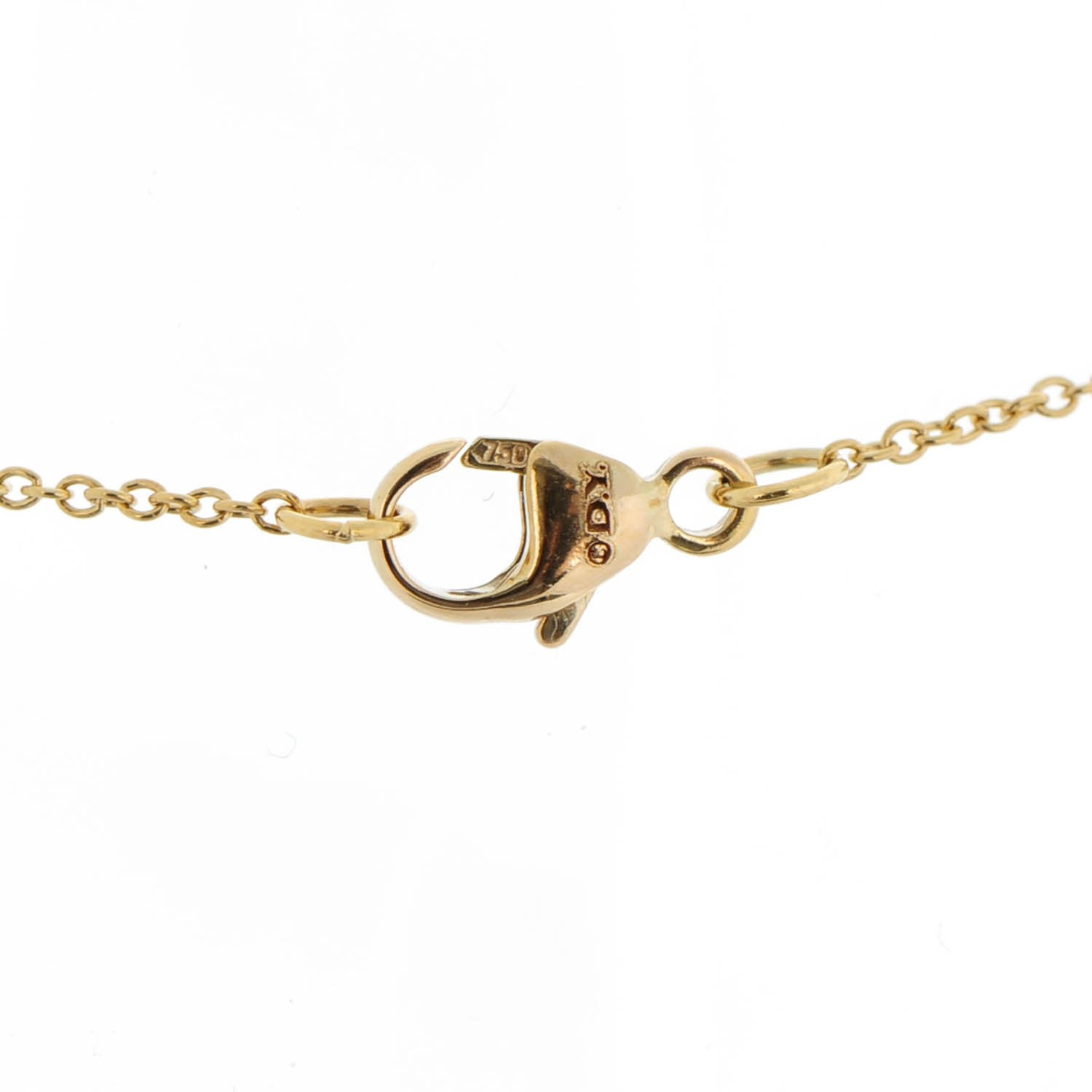 David Yurman 18K Yellow Gold Diamond Initial A Charm Necklace 6 of 6