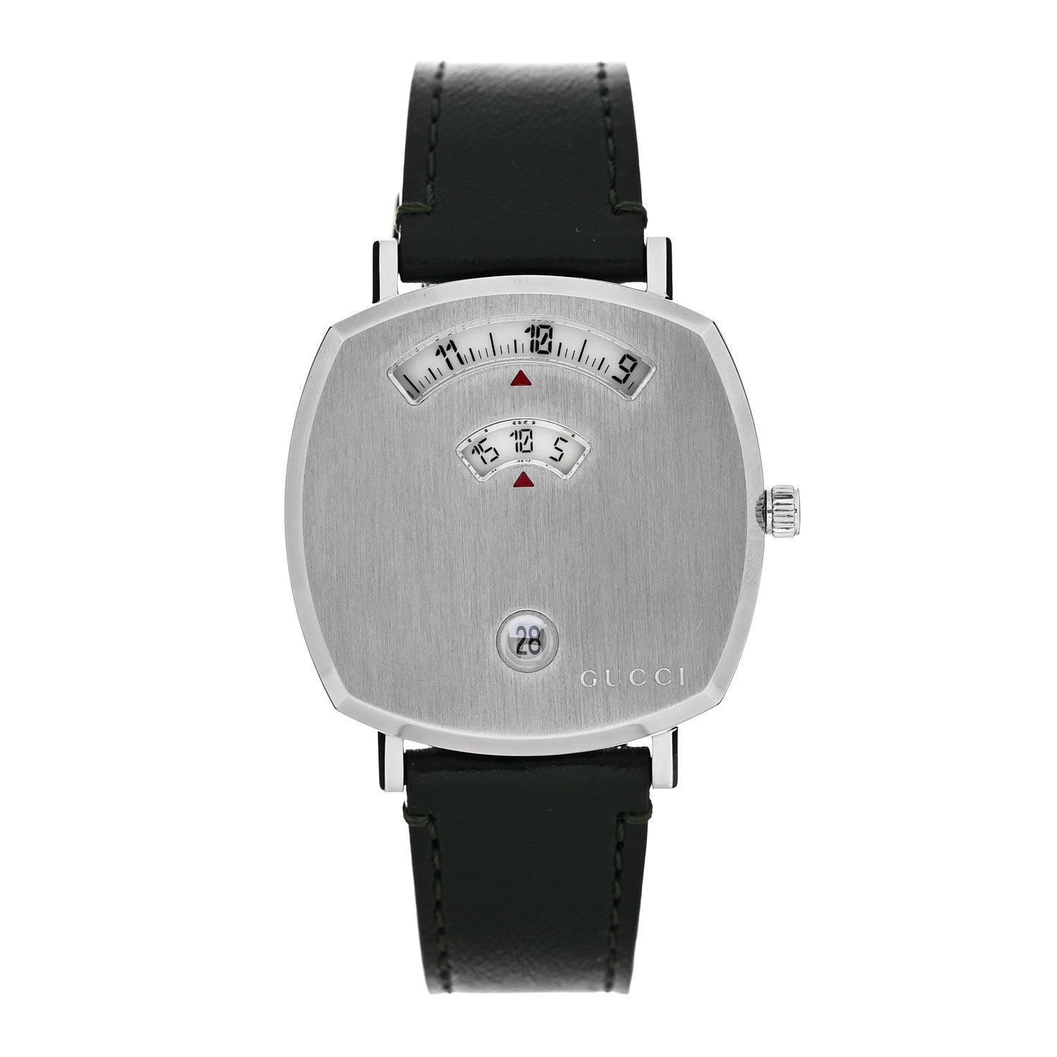 Gucci Stainless Steel Calfskin 35mm Grip Quartz Watch Green 1 of 5