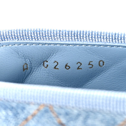 Chanel Denim Quilted CC Cap Toe Ballerina Flats 40.5 Light Blue 7 of 9