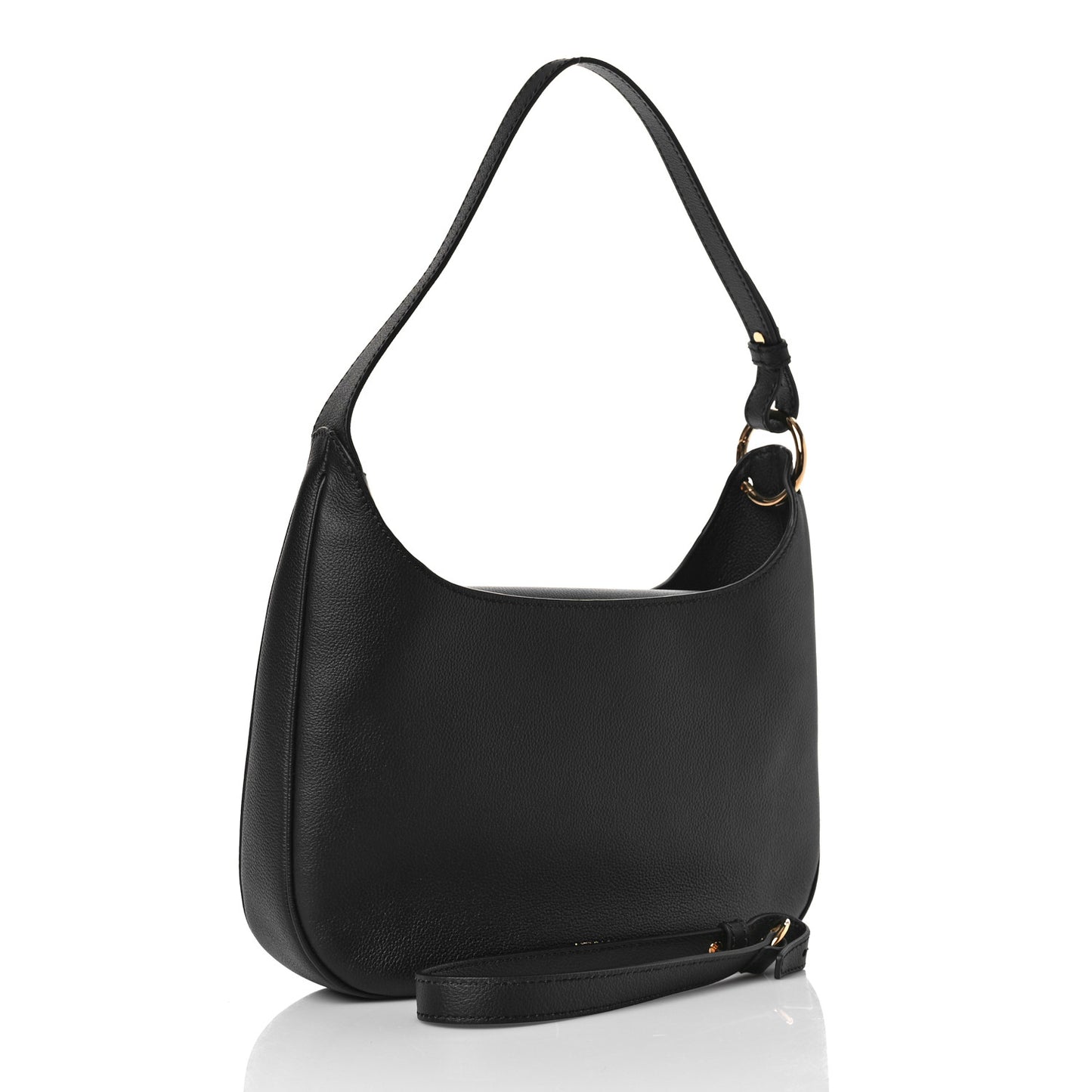Calfskin La Medusa Medium Hobo Crossbody Black