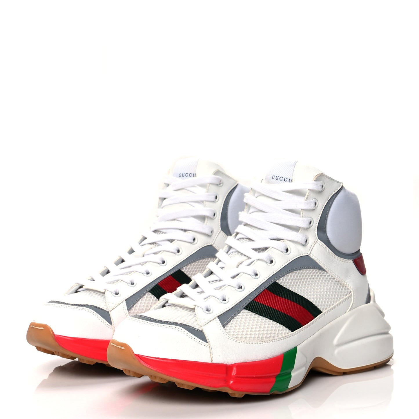 Calfskin High Top Sneakers 9.5 White