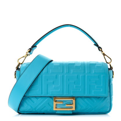 Fendi Nappa FF 1974 Embossed Baguette Pool 1 of 7