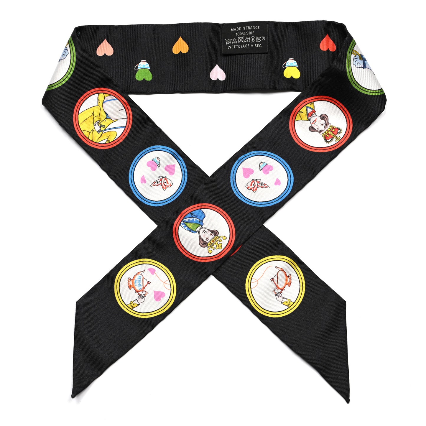 Silk Tea Time Twilly Black Rouge Multicolor