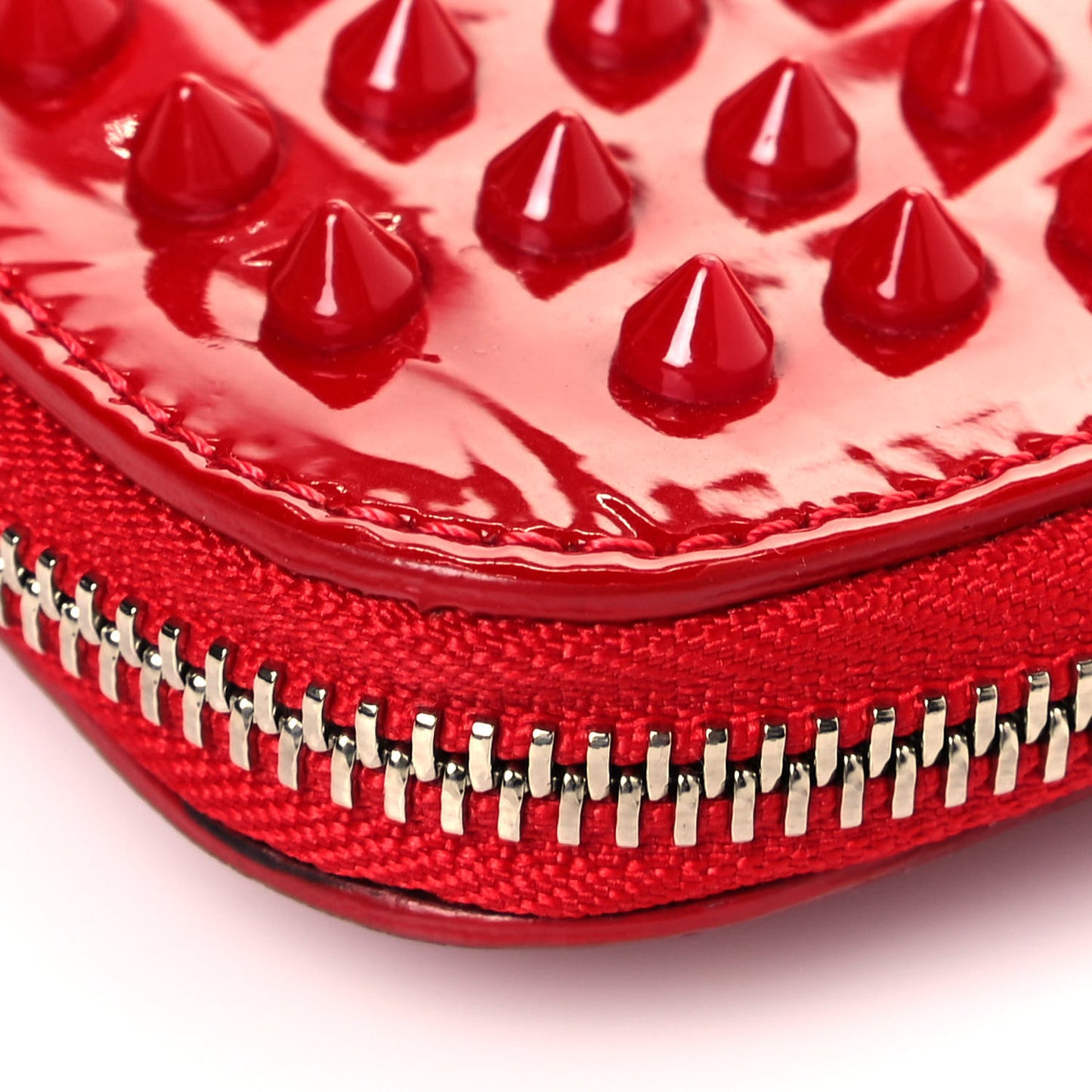 Patent Calf Spiked Cris iPad Case Red