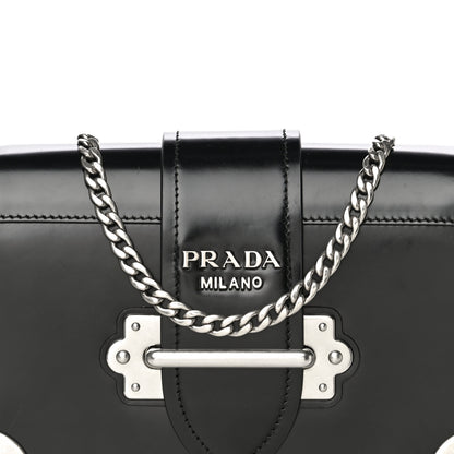 Prada City Calfskin Cahier Chain Wristlet Clutch Black 16 of 18
