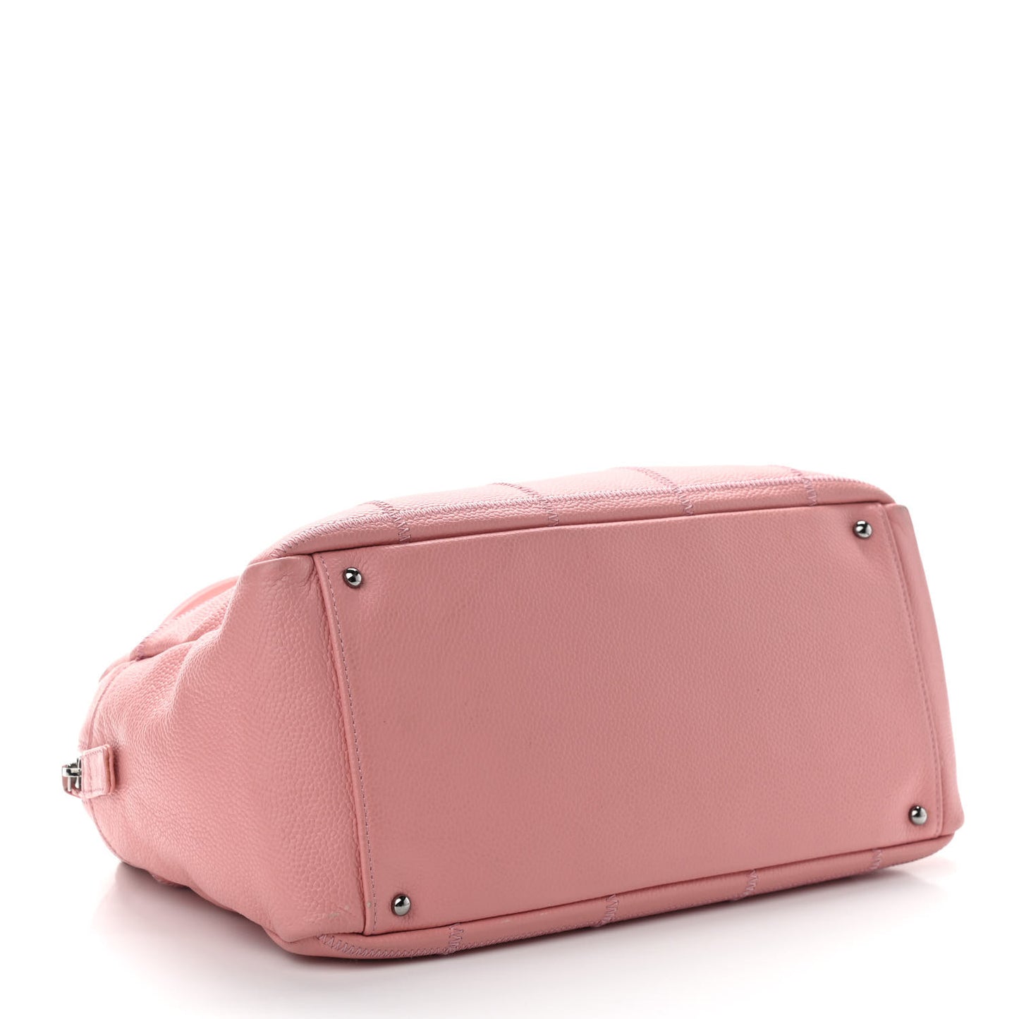 Caviar Square Stitched Bowler Pink