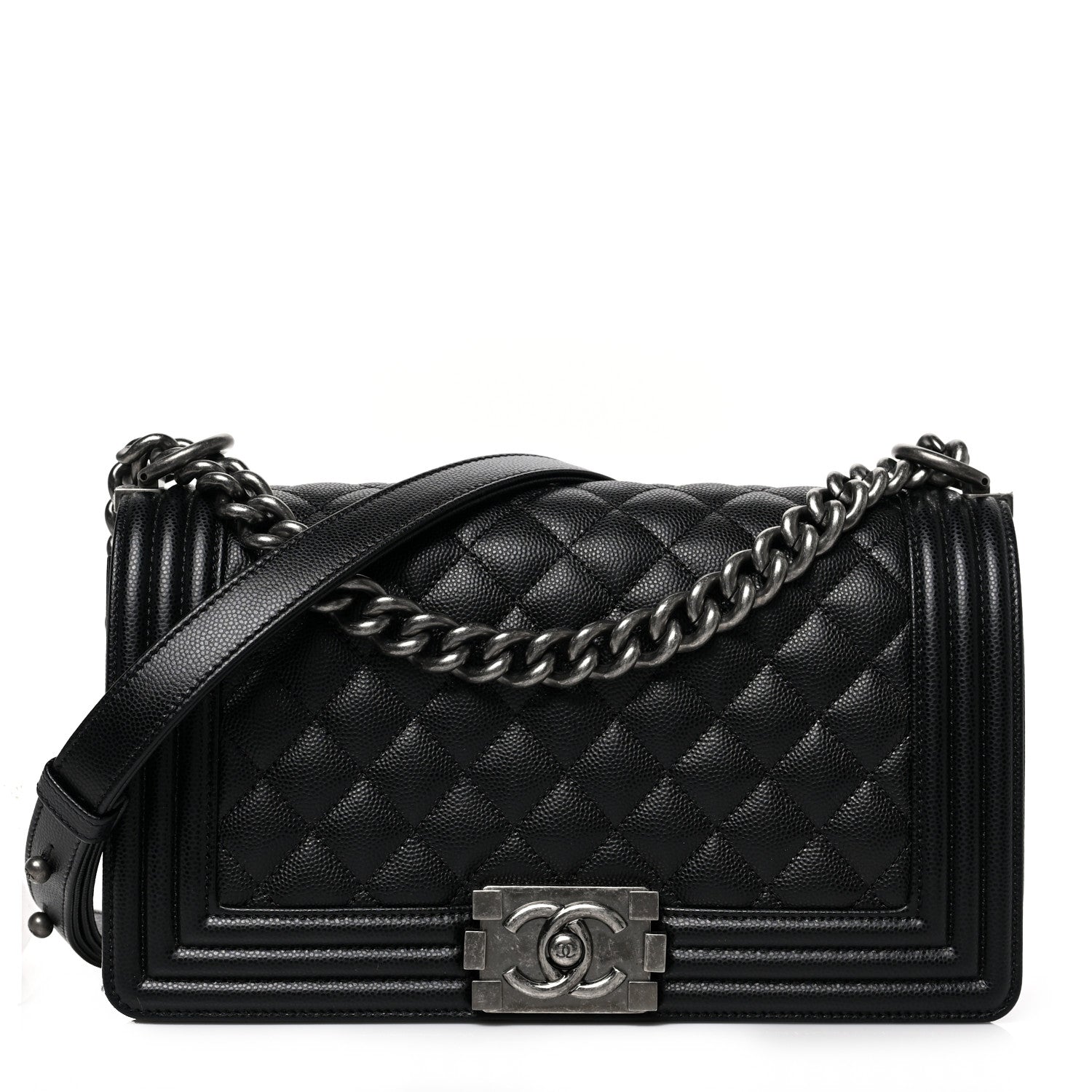Chanel Caviar Quilted Medium Boy Flap Black 1 of 9