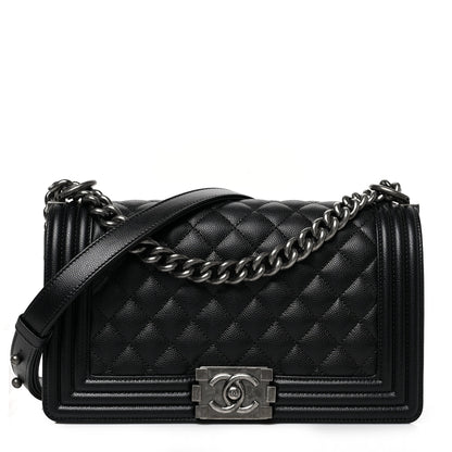 Chanel Caviar Quilted Medium Boy Flap Black 1 of 9