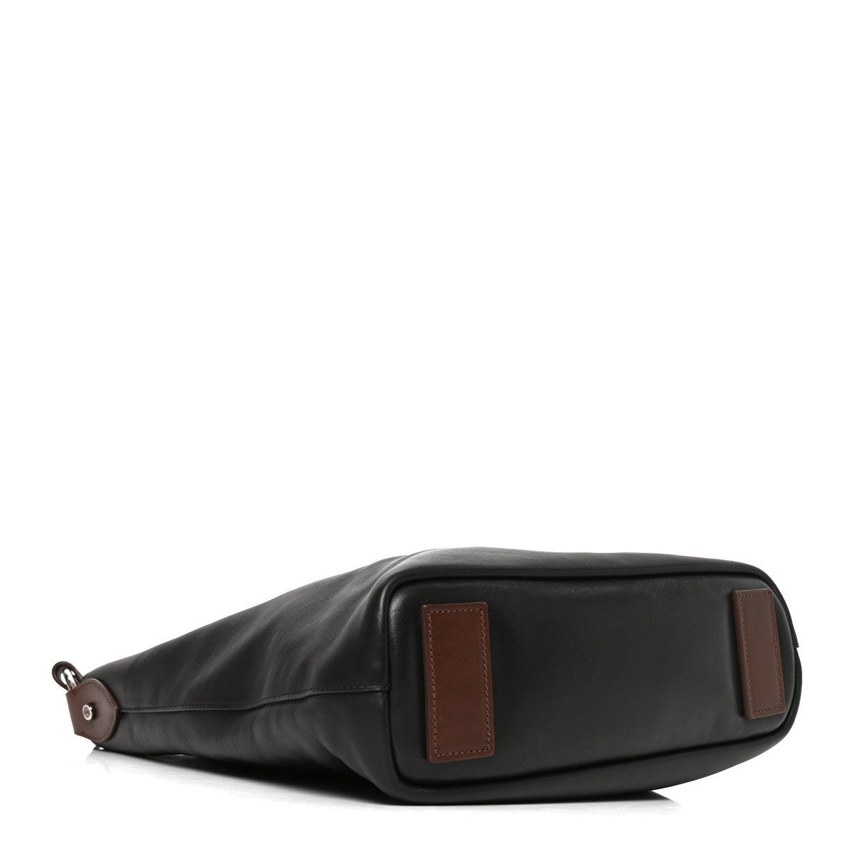 Saint Laurent Calfskin Ring Tote Black Brown 4 of 11