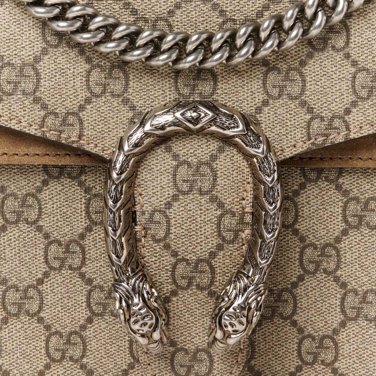 GG Supreme Monogram Small Dionysus Shoulder Bag Taupe