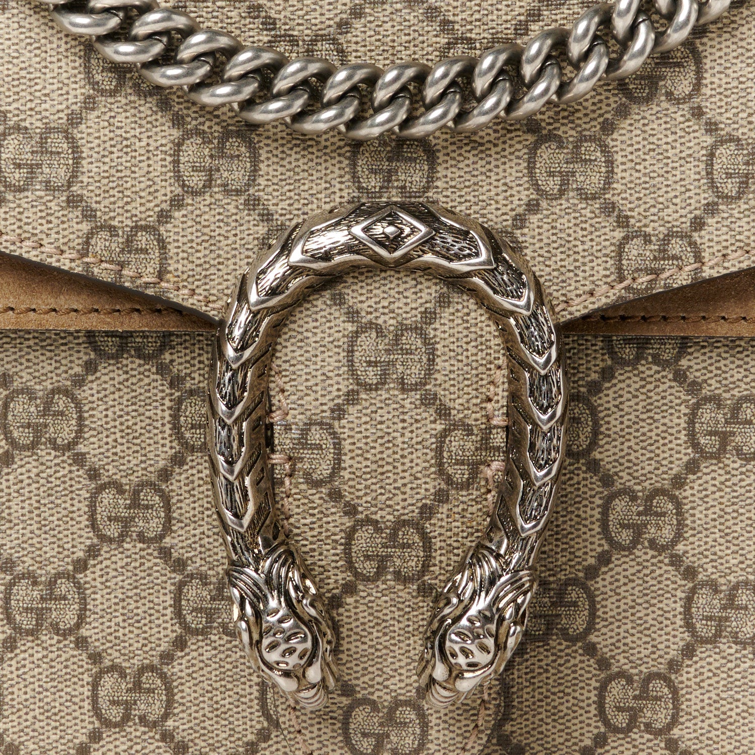 Gucci GG Supreme Monogram Small Dionysus Shoulder Bag Taupe 8 of 12