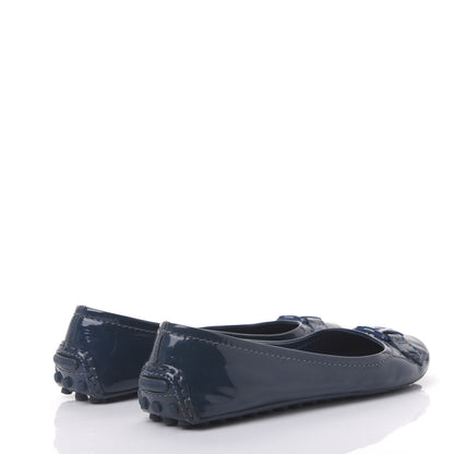 Louis Vuitton Patent Calfskin Oxford Ballerina Flats 37 Blue 5 of 8