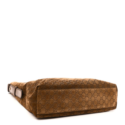 Gucci Suede Monogram Large Beatrix Tote Brown 4 of 10