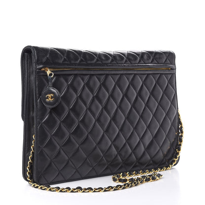 Chanel Lambskin Quilted Portfolio Flap Black 3 of 12