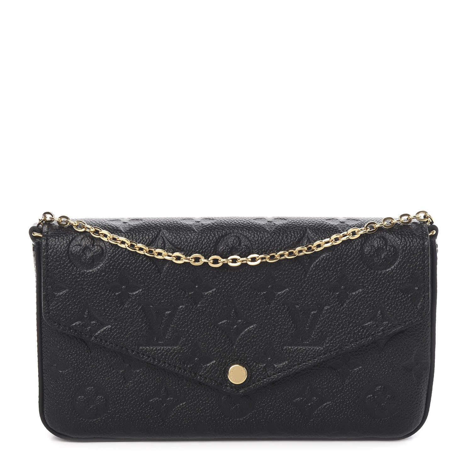 Louis Vuitton Empreinte Pochette Felicie Chain Wallet Black 1 of 11