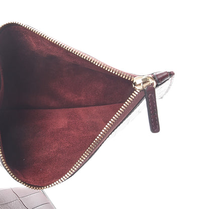 Mulberry Deep Calfskin Crocodile Embossed Kite Bucket Bag Oxblood 7 of 15