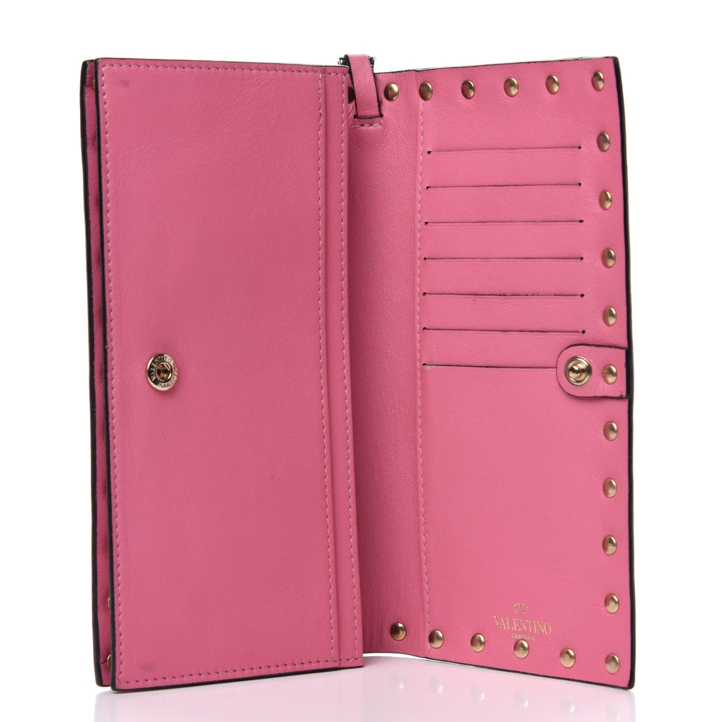 Calfskin Rockstud Wristlet Wallet Ninphea