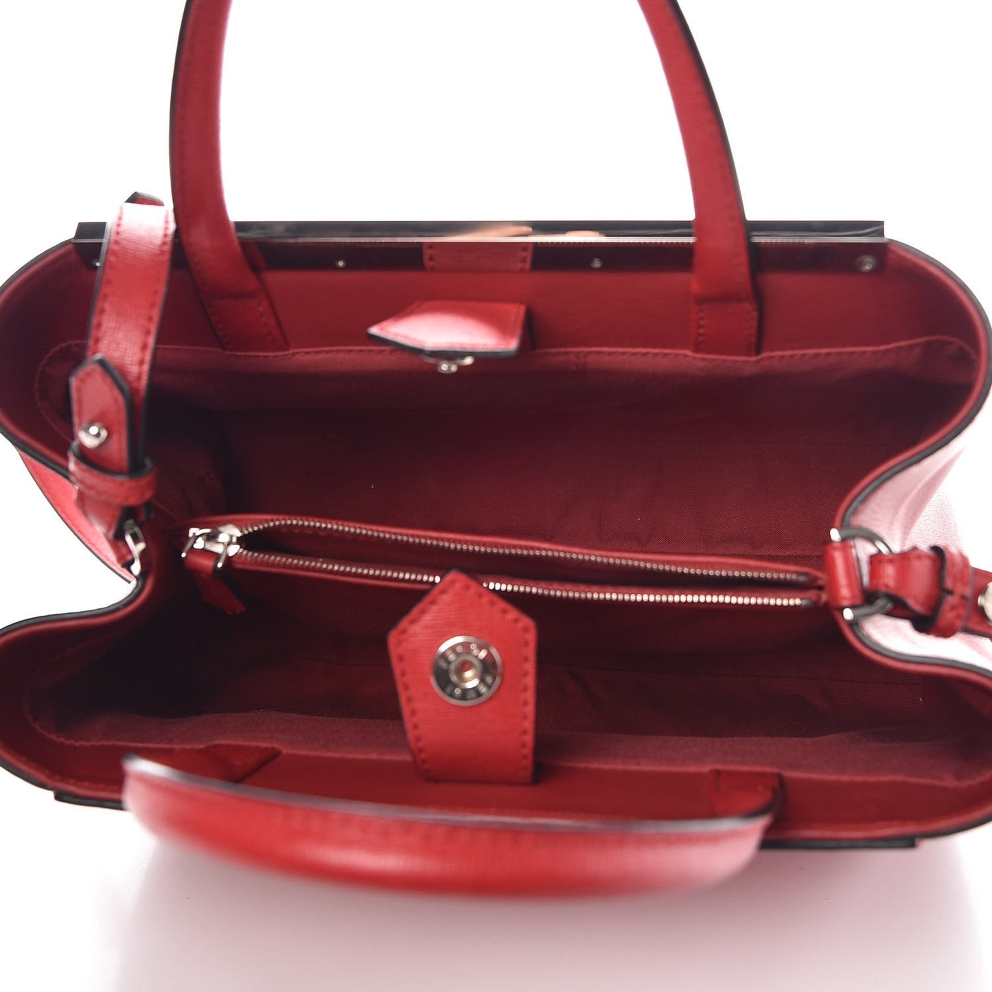Vitello Elite Calf Hair Python QuTweet Patchwork Petite 2Jours Tote Red