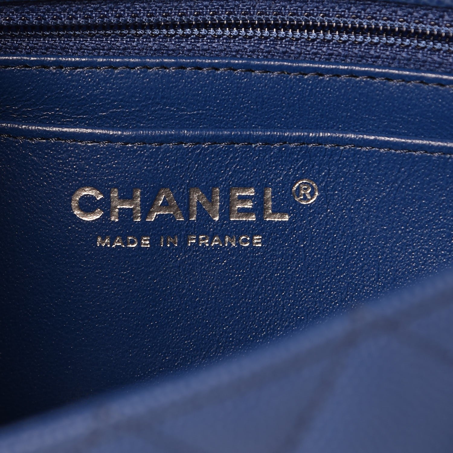 Chanel Caviar Quilted Mini Rectangular Flap Blue 6 of 7
