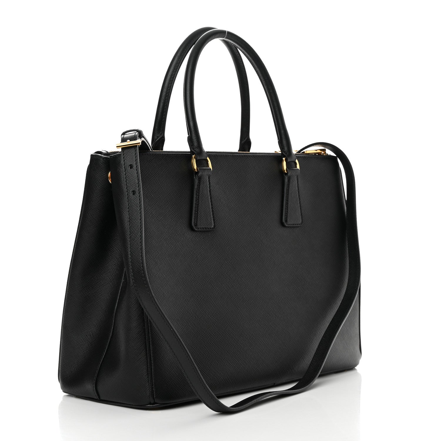 Prada Saffiano Medium Galleria Double Zip Tote Black 3 of 15