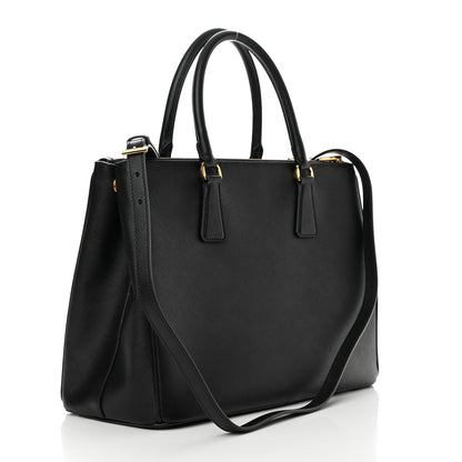 Prada Saffiano Medium Galleria Double Zip Tote Black 3 of 15