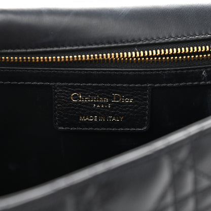 Christian Dior Grained Calfskin Cannage Large Caro Bag Black 6 of 13