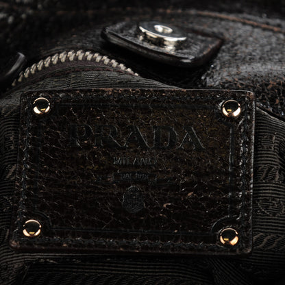 Prada Cervo Lux Chain Flap Ebano 8 of 9