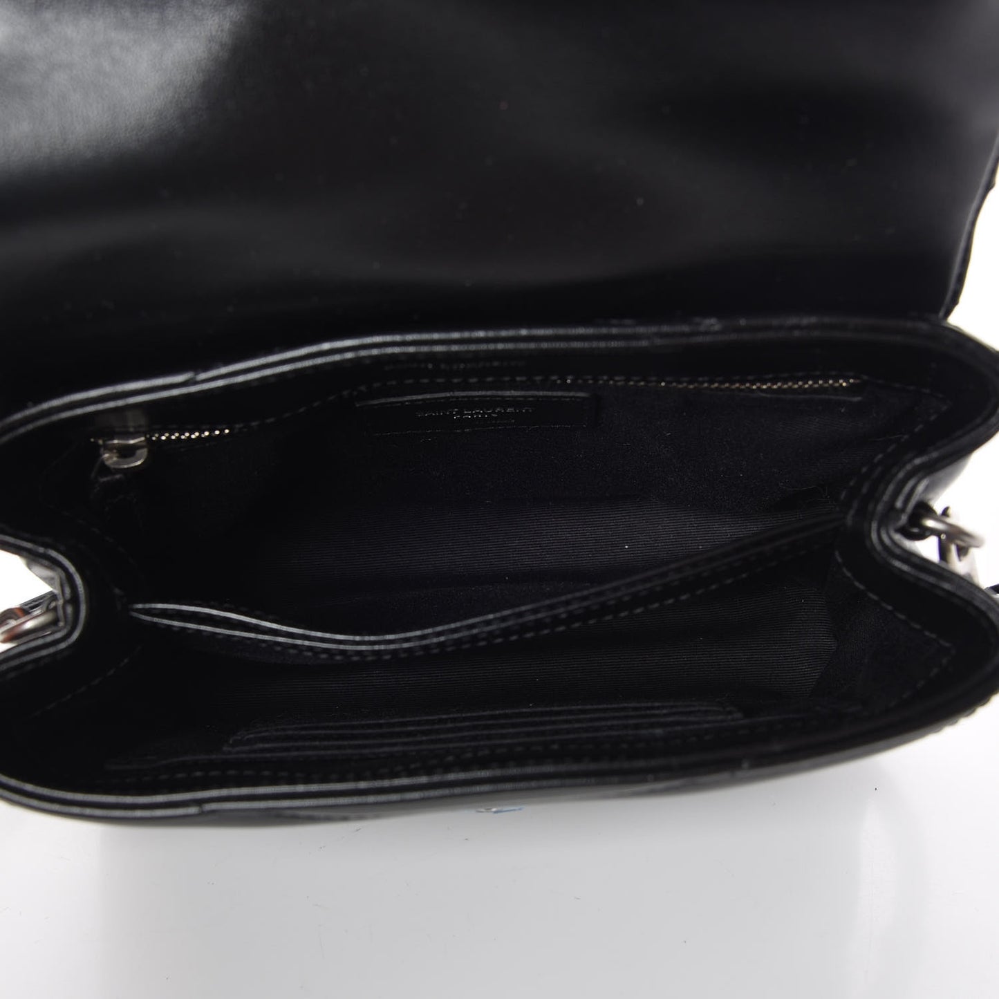 Calfskin Y Quilted Monogram Toy Loulou Crossbody Bag Black