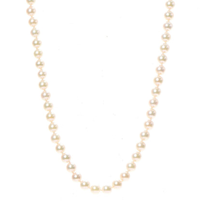 Mikimoto 18K Gold Cultured Akoya 6-6.5mm Pearl Strand Necklace 19 1 of 6