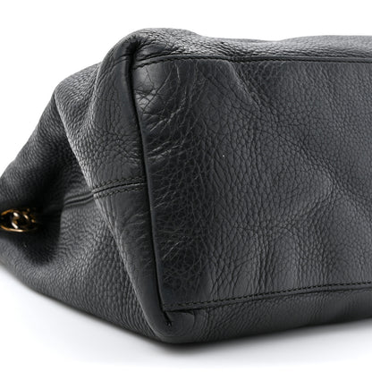 Gucci Pebbled Calfskin Medium Soho Chain Shoulder Bag Black 10 of 19