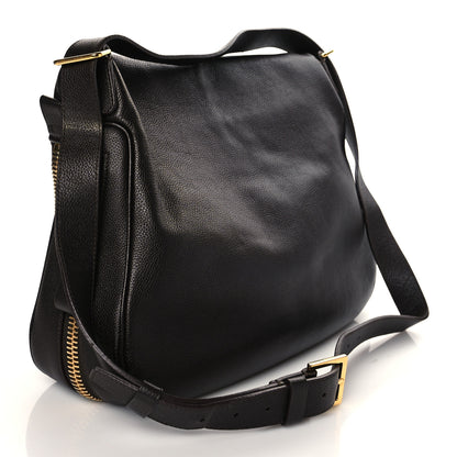 Tom Ford Pebbled Calfskin Large Jennifer Dark Brown 3 of 10