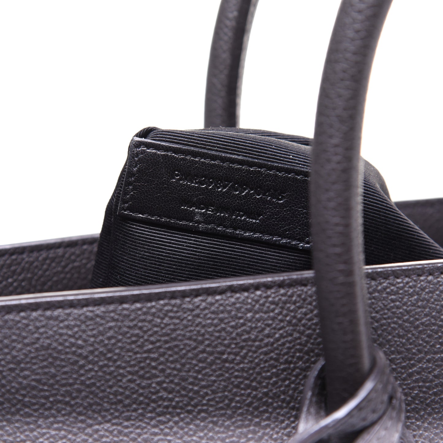 Grained Calfskin Small Sac De Jour Coal