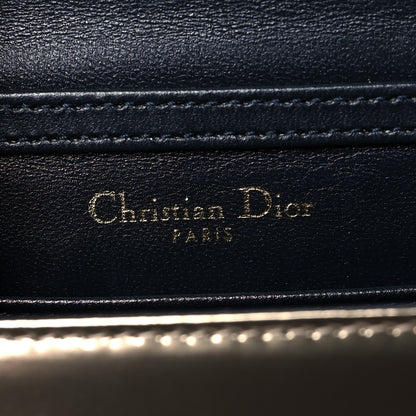 Christian Dior Metallic Patent Micro-Cannage Baby Diorama Flap Bag Gold 5 of 9