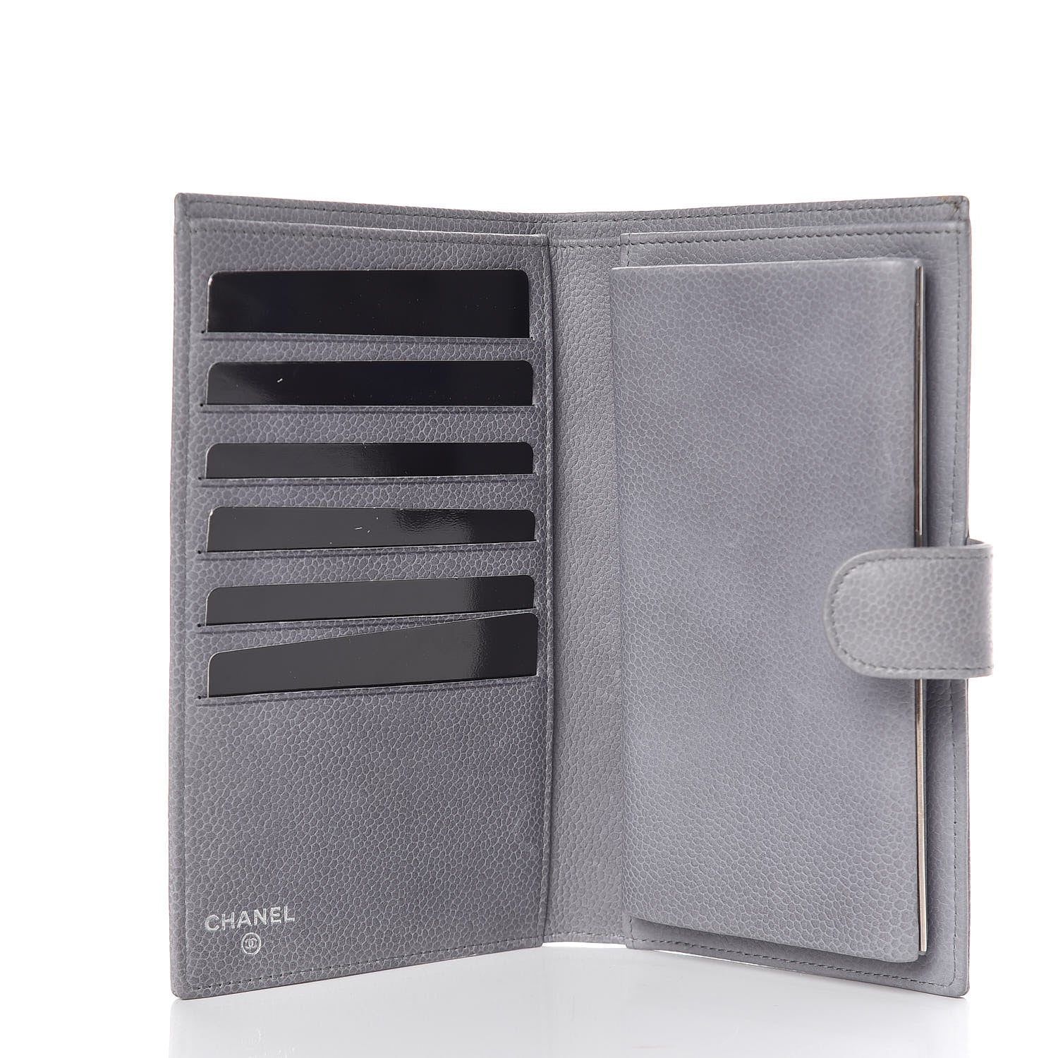 Chanel Caviar Timeless CC French Wallet Grey 5 of 13