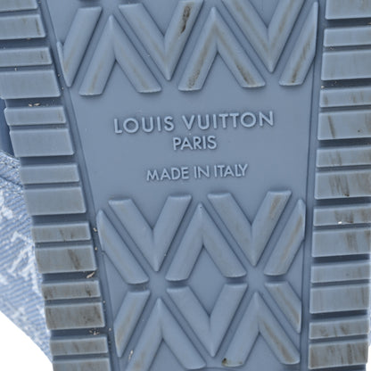 Louis Vuitton Monogram Jacquard Bom Dia Flat Comfort Mules 36 Blue 7 of 10