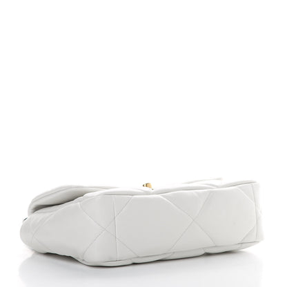 Chanel Goatskin Quilted Medium Chanel 19 Flap White 4 of 12