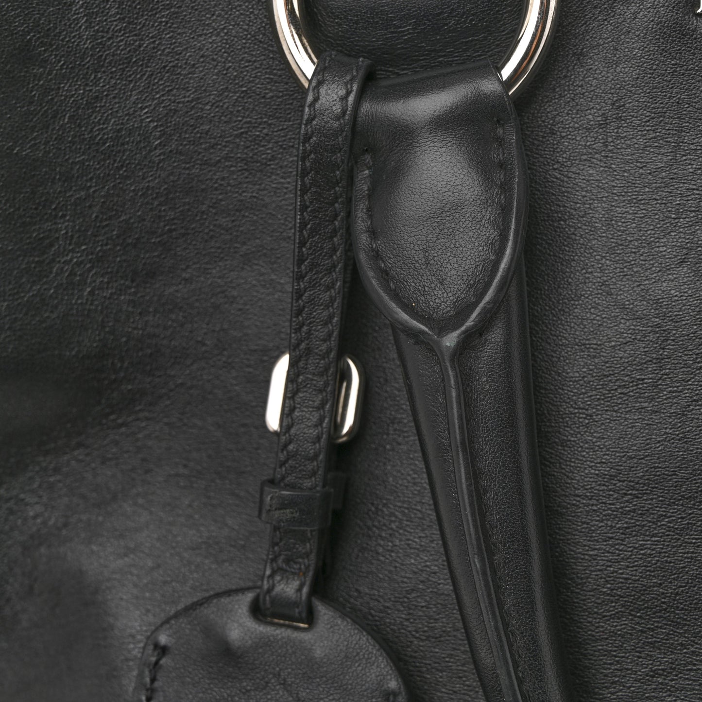 Soft Calf Shopping Tote Black