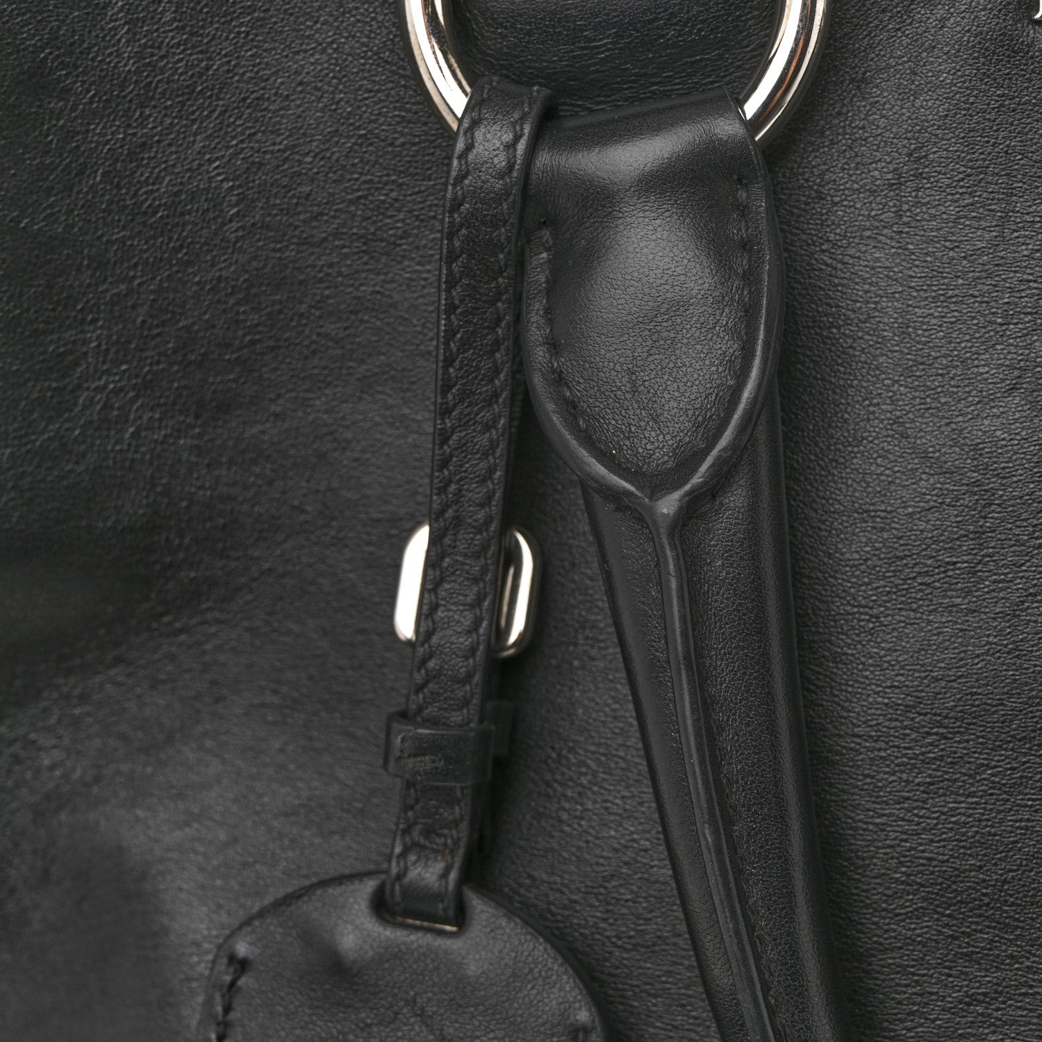 Prada Soft Calf Shopping Tote Black 12 of 14
