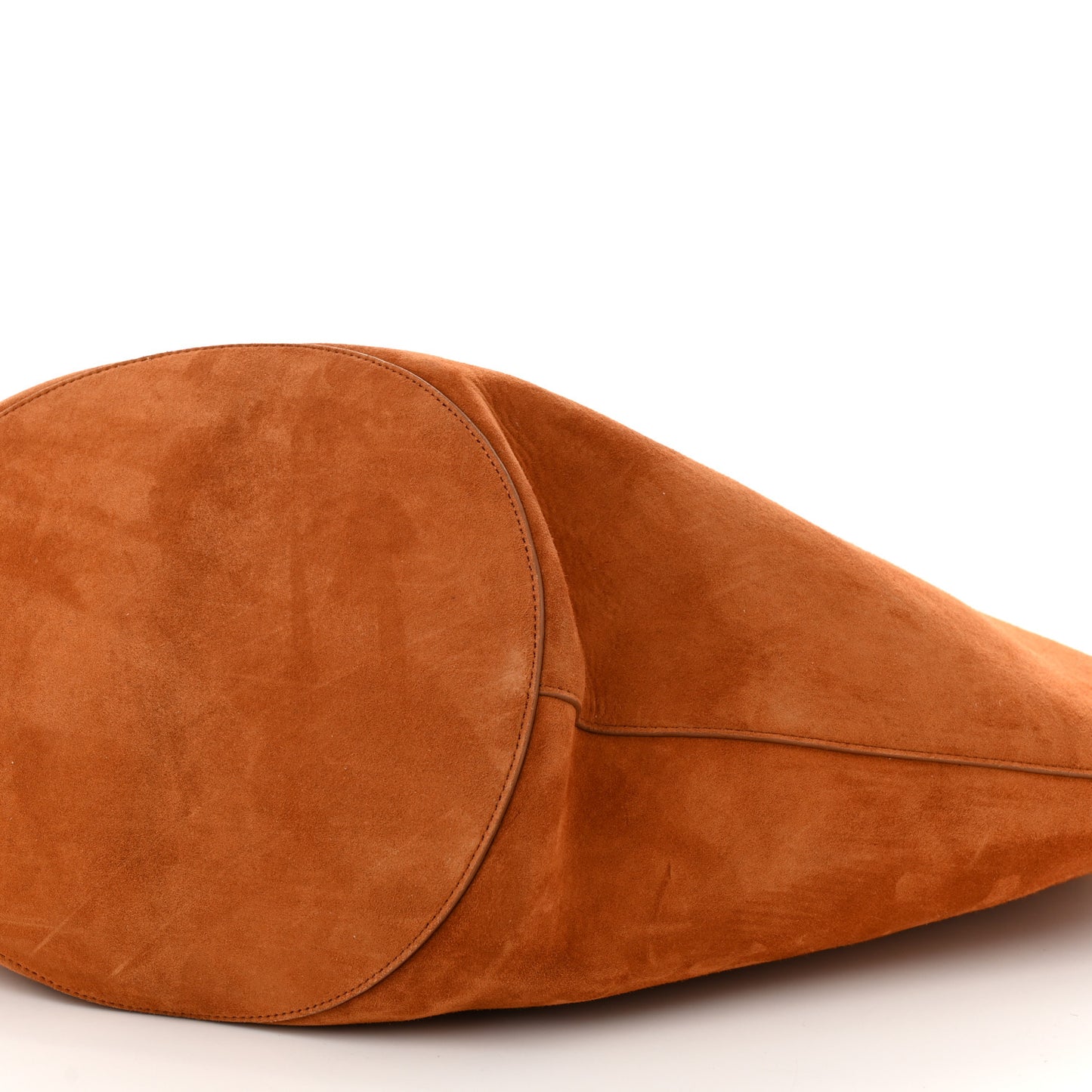 Suede Calfskin Medium Lotus Tote Caramel