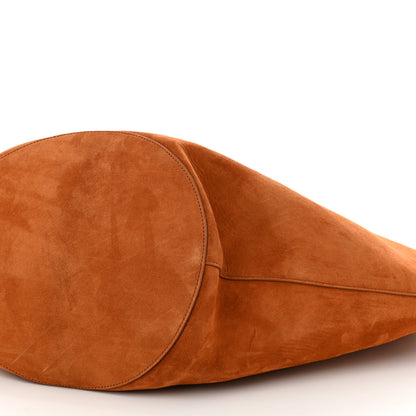 Khaite Suede Calfskin Medium Lotus Tote Caramel 10 of 10
