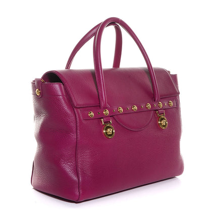 Versace Deerskin Large Signature Tote Fuchsia 3 of 9