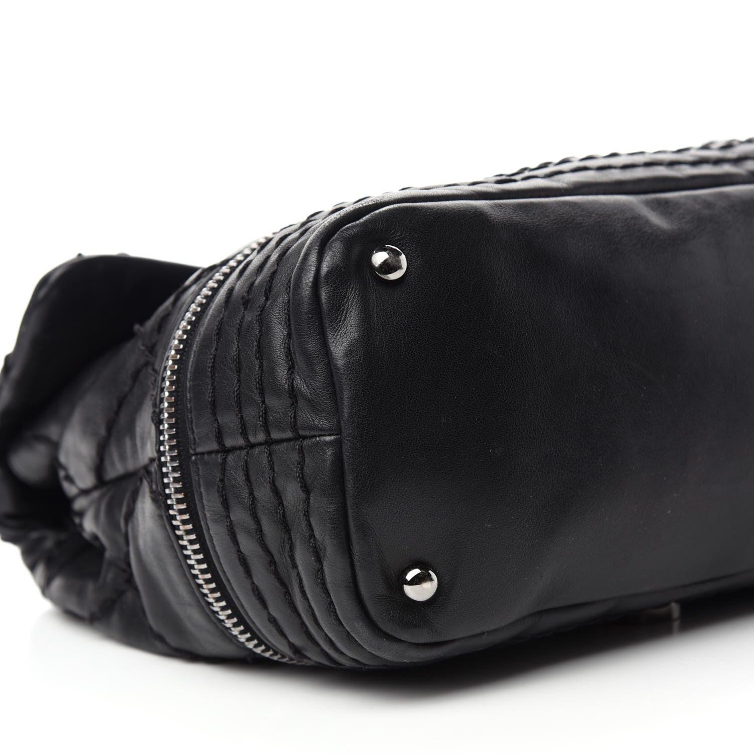 Chanel Calfskin Stitched Large Expandable Flap Bag Black 9 of 16